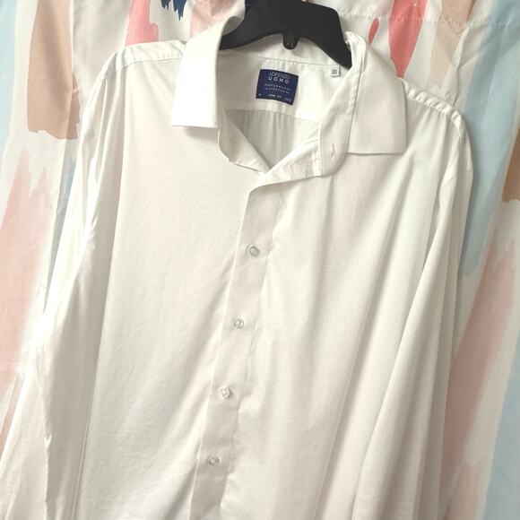 NWOT Lorenzo Uomo Performance Stretch Trim Fit Long Sleeve Button Front Shirt - Picture 3 of 10